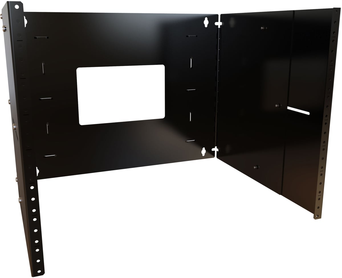 HMND-APB19014BK1 8RU Adjustable Wall Rack, Black