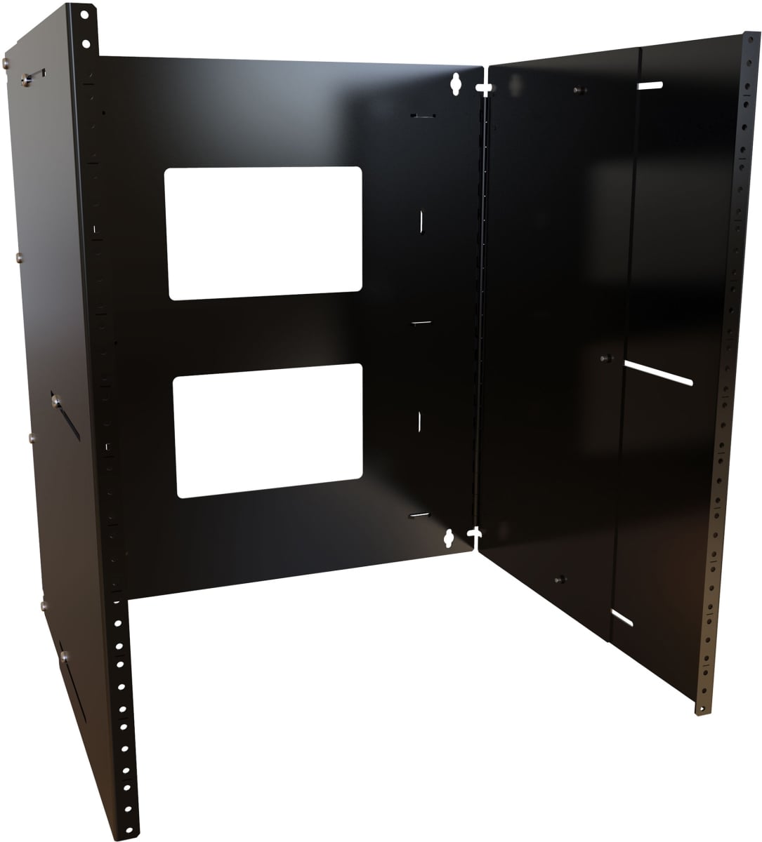HMND-APB19021BK1 12RU Adjustable Wall Rack, Black