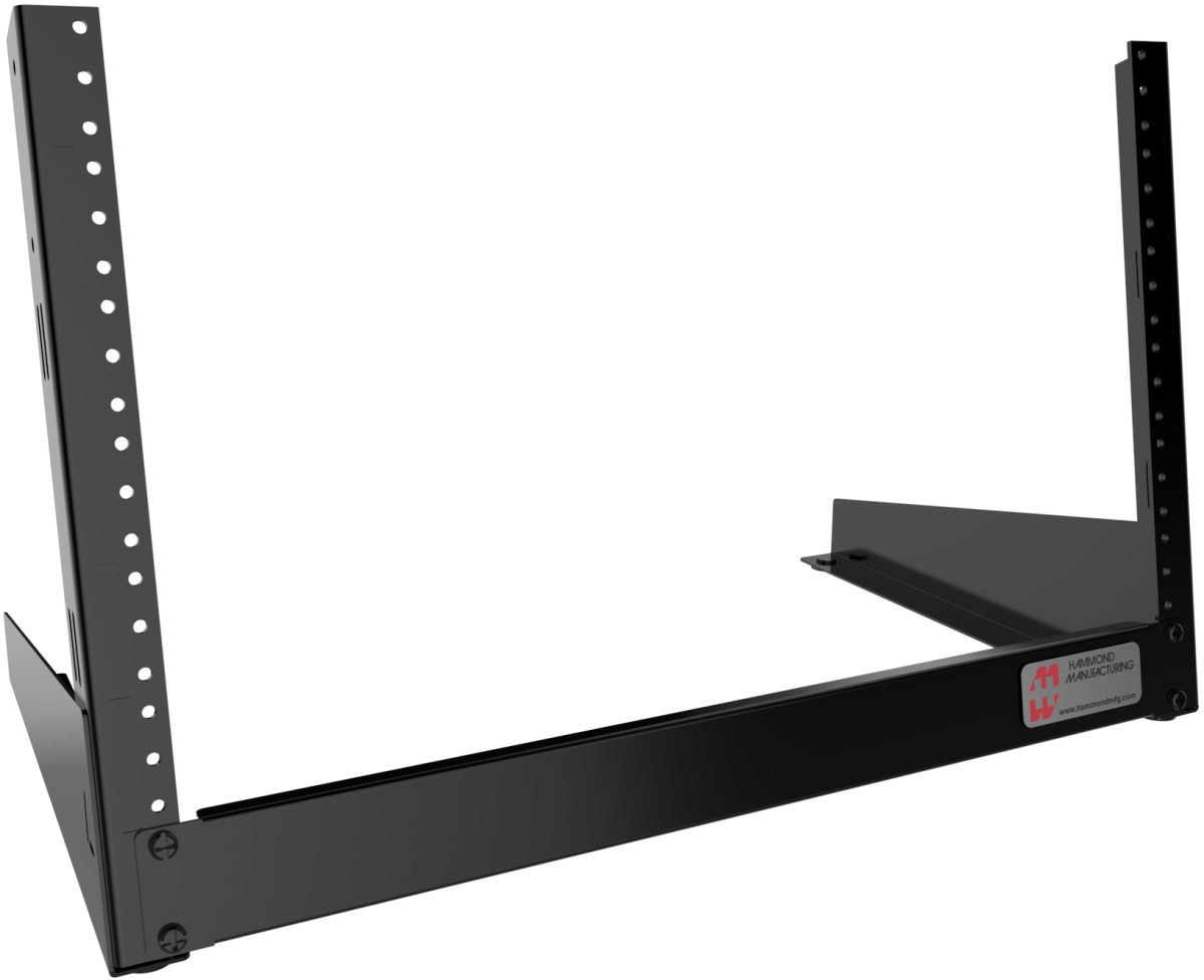HMND-HDR6UBK 6RU 2-Post Desktop Rack with 10-32 Tapped Mounting, Black
