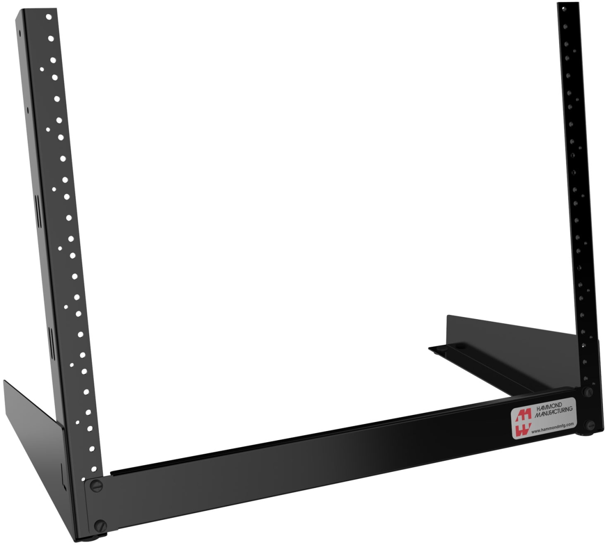 Picture of Hammond HMND-HDR8UBK 8RU 2-Post Desktop Rack with 10-32 Tapped Mounting, Black
