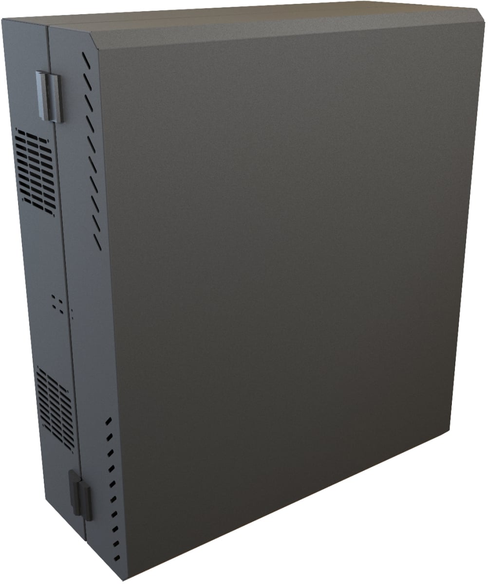 HMND-HLP4U31BK 31 in. 4RU Low Profile Wall Mount Cabinet, Black