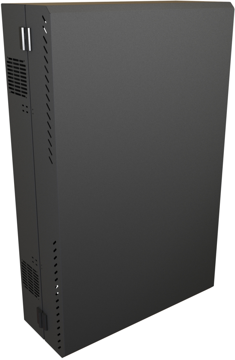 HMND-HLP4U43BK 43 in. 4RU Low Profile Wall Mount Cabinet, Black