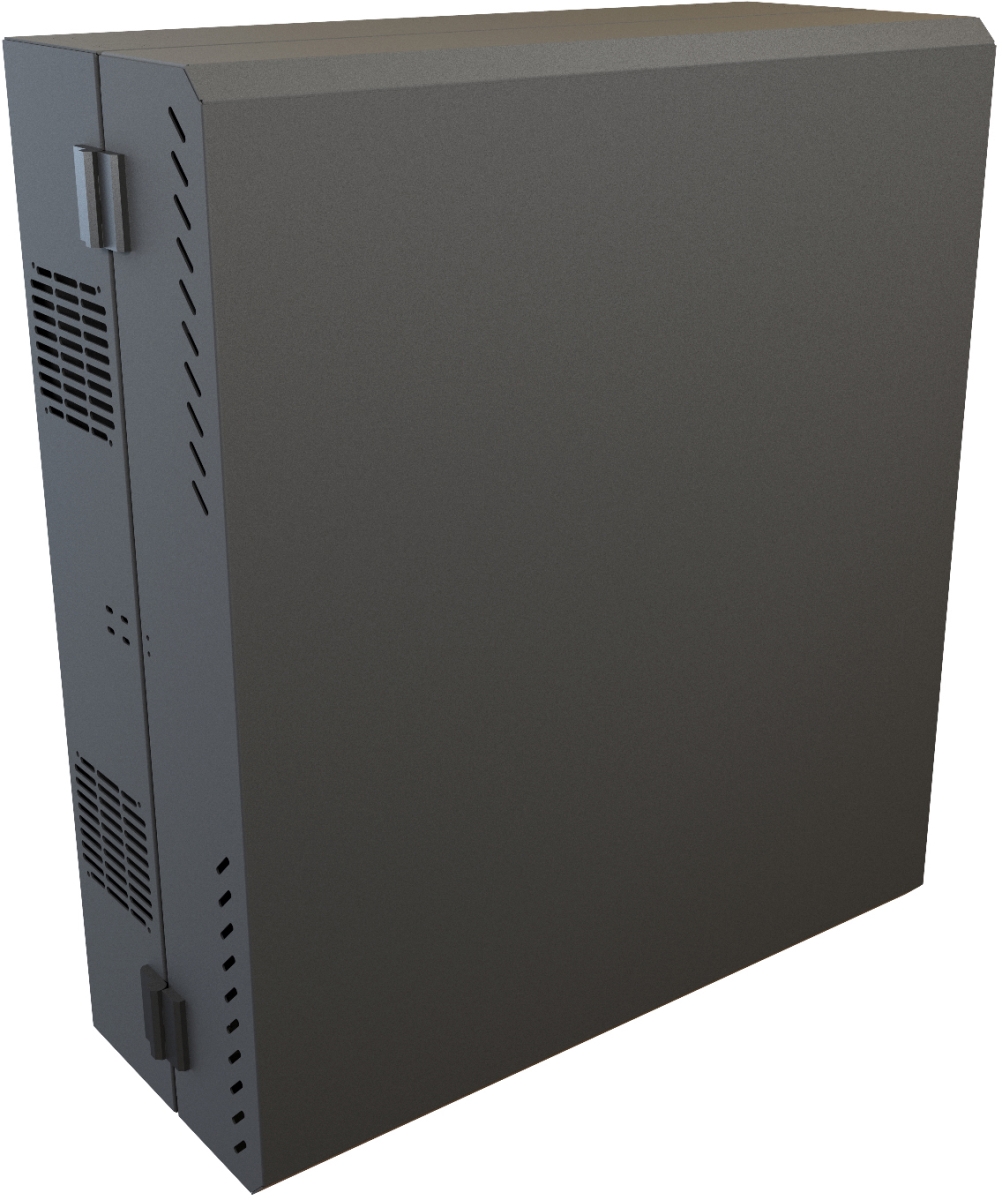 HMND-HLP6U31BK 31 in. 6RU Low Profile Wall Mount Cabinet, Black