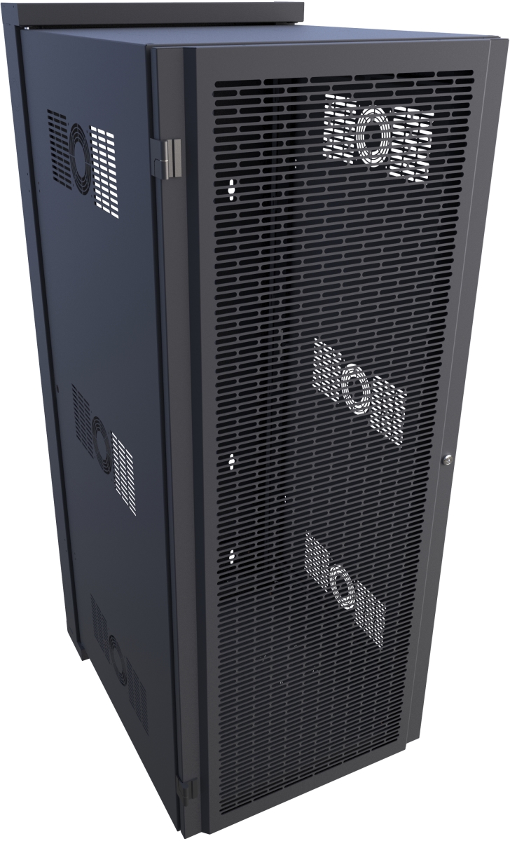HMND-HWM2432U26B 31 in. 32RU Swing-Out Cabinet, Black