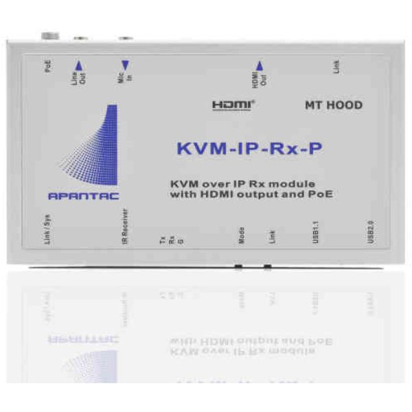 Picture of Apantac APA-KVM-IP-RX-P KVM Receiver Over IP HDMI with POE USB Mouse & USB Keyboard Over Gigabit Ethernet