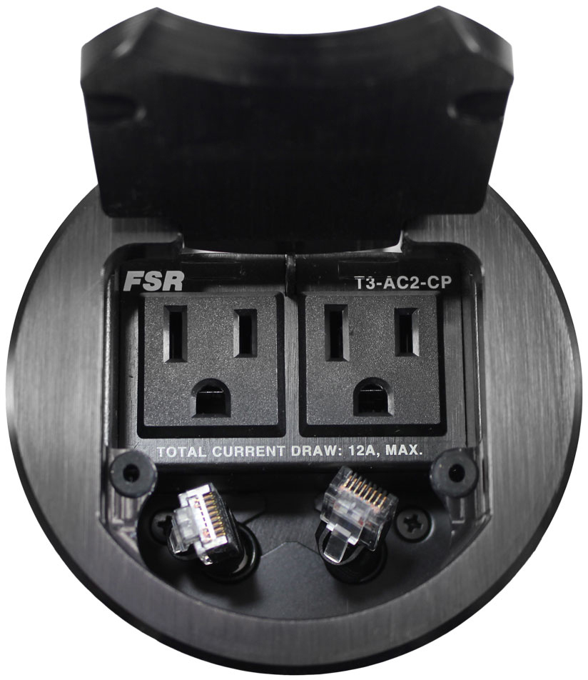 -T3-AC2CP-BLK 9 ft. Table Box with Cable Pull Option, Black