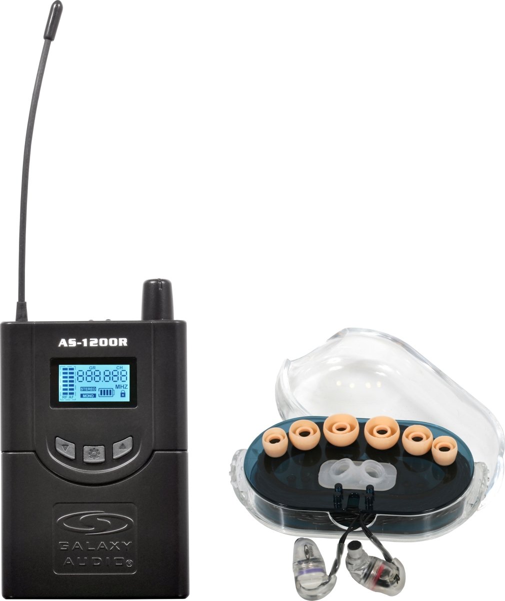 Picture of Galaxy Audio GXY-AS-1206RN 518-542 MHz 210 Channel Stereo Wireless Personal In-Ear Monitor Receiver with EB6 Earbuds