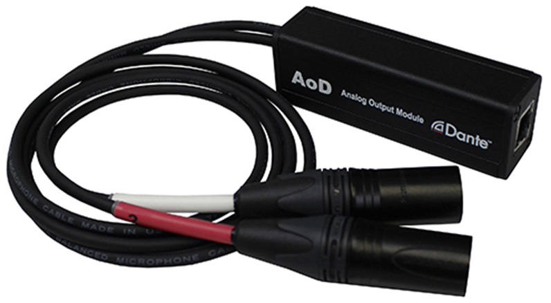 PRCO-AOD-FAN32XM AoDoM 2 Channel Neutrik Male XLR Dante Output Module