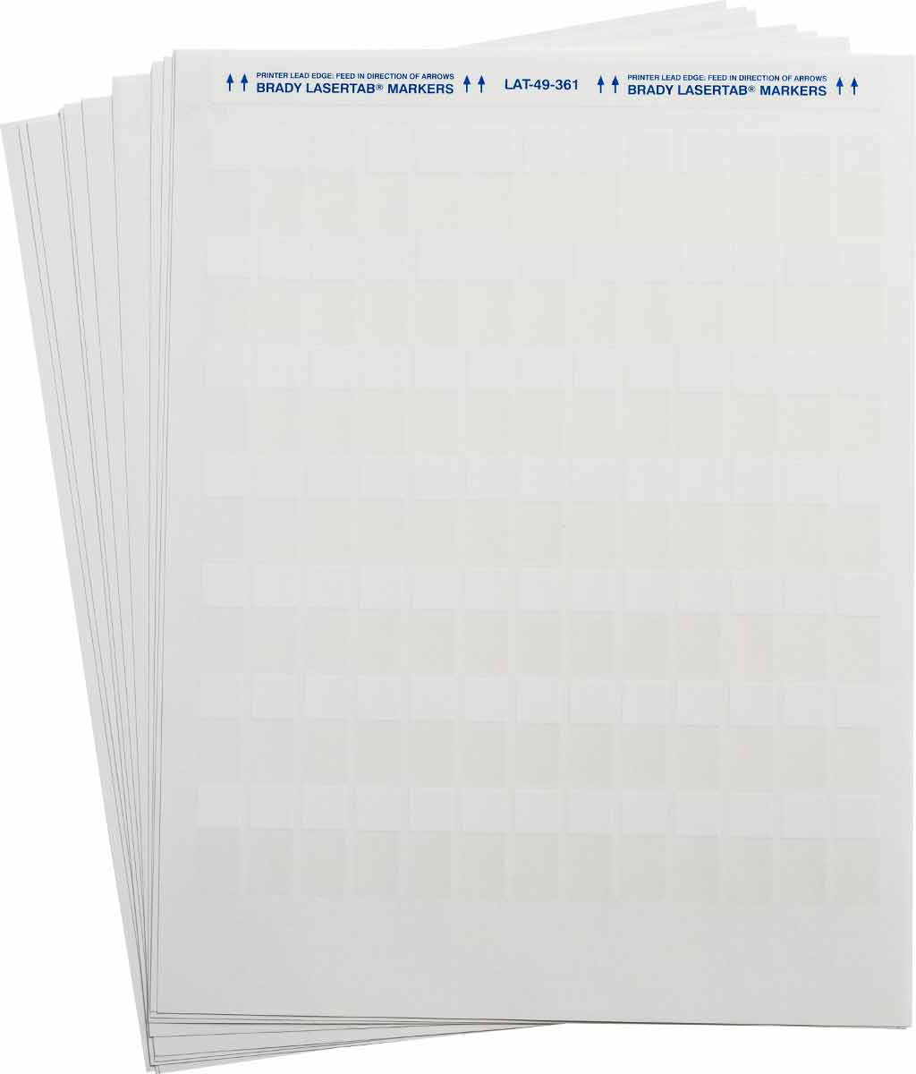 BDY-LAT-49-361-1 1.25 x 0.5 in. LaserTab Series Self-Laminating Polyester Labels, White - Pack of 11