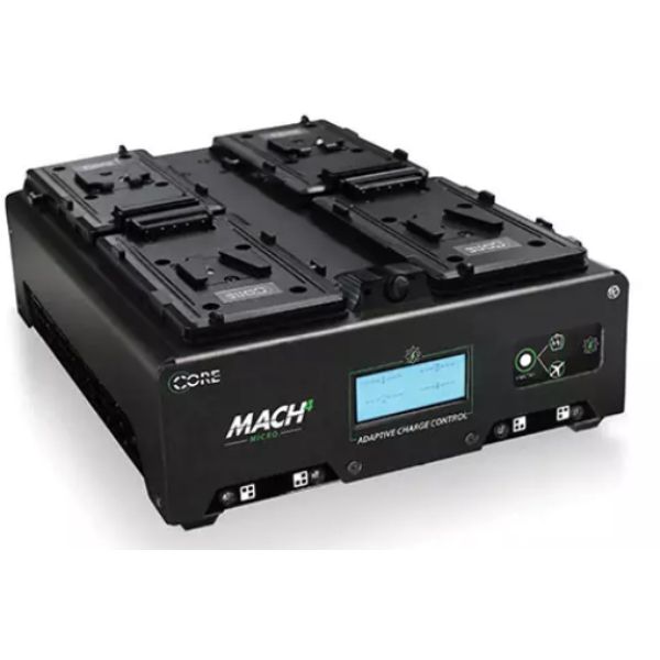 Picture of Core SWX CSW-MACH-Q4MSI Mach4 Four Position Camera Battery Charger for 4A Simultaneous Rapid Charge & VMount