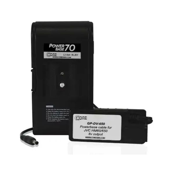 Picture of Core SWX CSW-PB70-HM650 12 in. Li-Ion PowerBase 70 Camera Battery Pack for JVC HM600 & 650