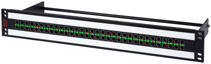 Picture of AVP AVD232E15AM75B10 1.5RU Midsize Mini-Weco Video Patch Panel for 2 x 32 Non-Normaled & Terminating with Cable Bar