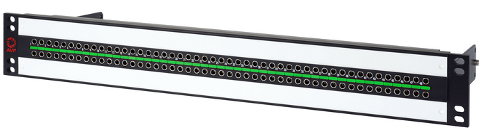 Picture of AVP AV-U224E15UHR2B1 1.5RU Mini-BNC Micro 12G Video Patch Panel for 2x24 Non-Normaled & Non-Terminated with Cable Bar