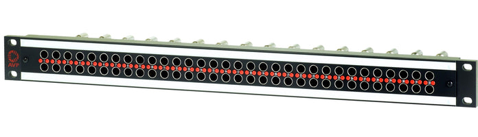 Picture of AVP AVU224E15UHR2B10 1.5RU Mini-BNC UHD Micro 12G Video Patch Panel for 2x24 Normaled & Terminated with Cable Bar