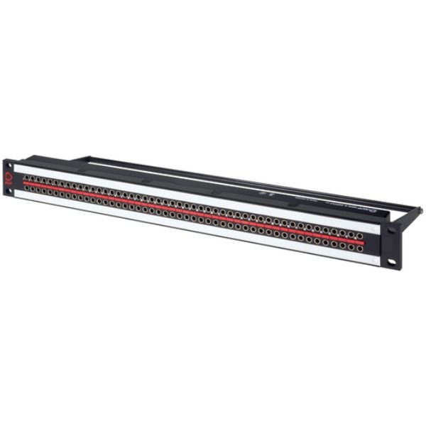 AVU224E1U75R2B31 1RU Mini-BNC UHD Micro 12G Video Patch Panel for 2x24 - Normaled & Terminated with Cable Bar