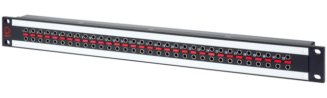 AVU224E1UB75R2BZ 1RU BNC UHD Micro 12G Video Patch Panel for 2x24 Normaled & Terminated