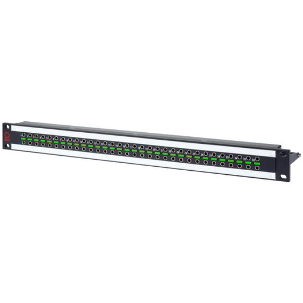 AV-U224E1UBR2B31 1RU BNC UHD Micro 12G Video Patch Panel for 2x24 Non-Normaled & Non-Terminated with Cable Bar
