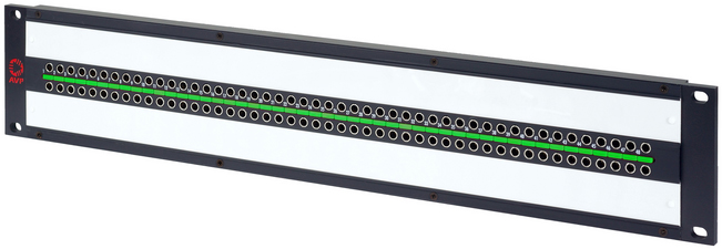 AV-U224E2-UHR2BZ 2RU Mini-BNC UHD Micro 12G Video Patch Panel for 2x24 Non-Normaled & Non-Terminated