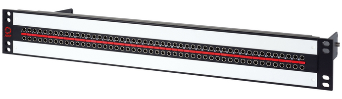 AVU232E1575R2B10 1.5RU Mini-BNC UHD Micro 12G Video Patch Panel for 2x32 Normaled & Terminated with Cable Bar
