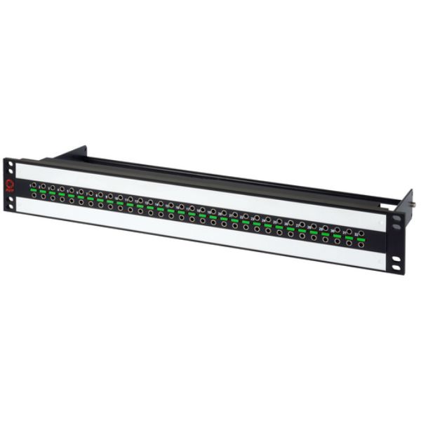 AVU232E15UBR2B10 1.5RU BNC UHD Micro 12G Video Patch Panel for 2x32 Non-Normaled & Non-Terminated with Cable Bar
