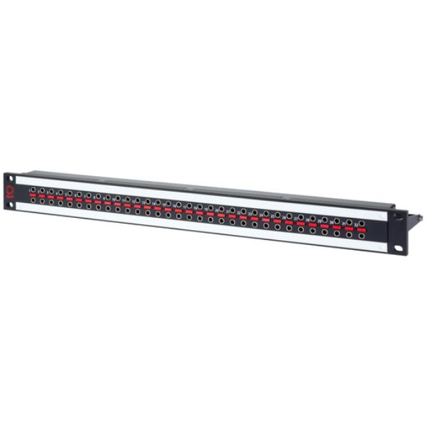 AVU232E1U75R2B31 1RU BNC UHD Micro 12G Video Patch Panel for 2x32 Normaled & Terminated with Cable Bar