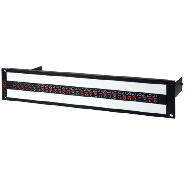 AVU232E2UBN75RB1 2RU BNC UHD Micro 12G Video Patch Panel for 2x32 Normaled & Terminated with Cable Bar