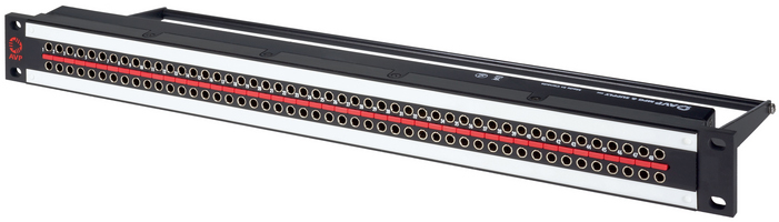 AVU248E1U75R2B31 1RU Mini-BNC UHD Micro 12G Video Patch Panel for 2x48 Normaled & Terminated with Cable Bar