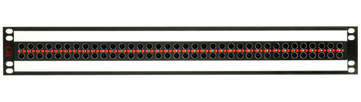 D236E15AMN75B21 1.5 RU Midsize Mini-Weco Video Patch Panel for 2x36 Normaled Terminating with Cable Bar