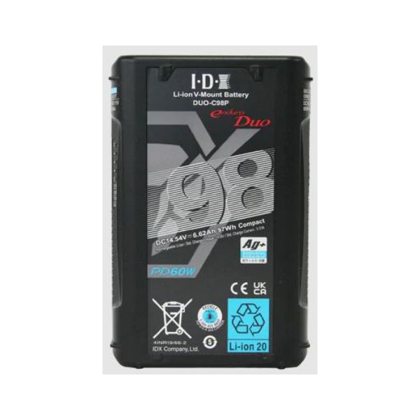 -DUO-C98P 97Wh High-Load 14.54V DC Li-Ion V-Mount Battery with 2x D-Tap & USB-PD