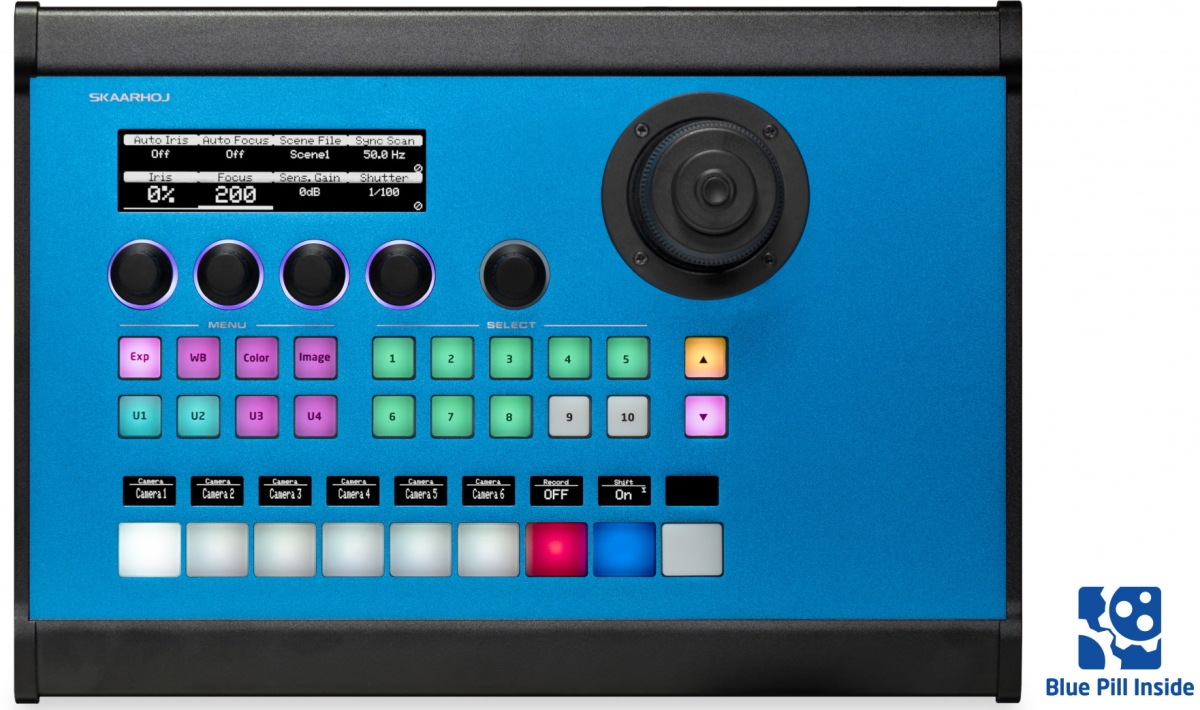 Picture of Skaarhoj SKA-PTZ-PRO-V2 PoE PTZ Camera Controller for Programmable Four-Way Buttons with RGB Backlight