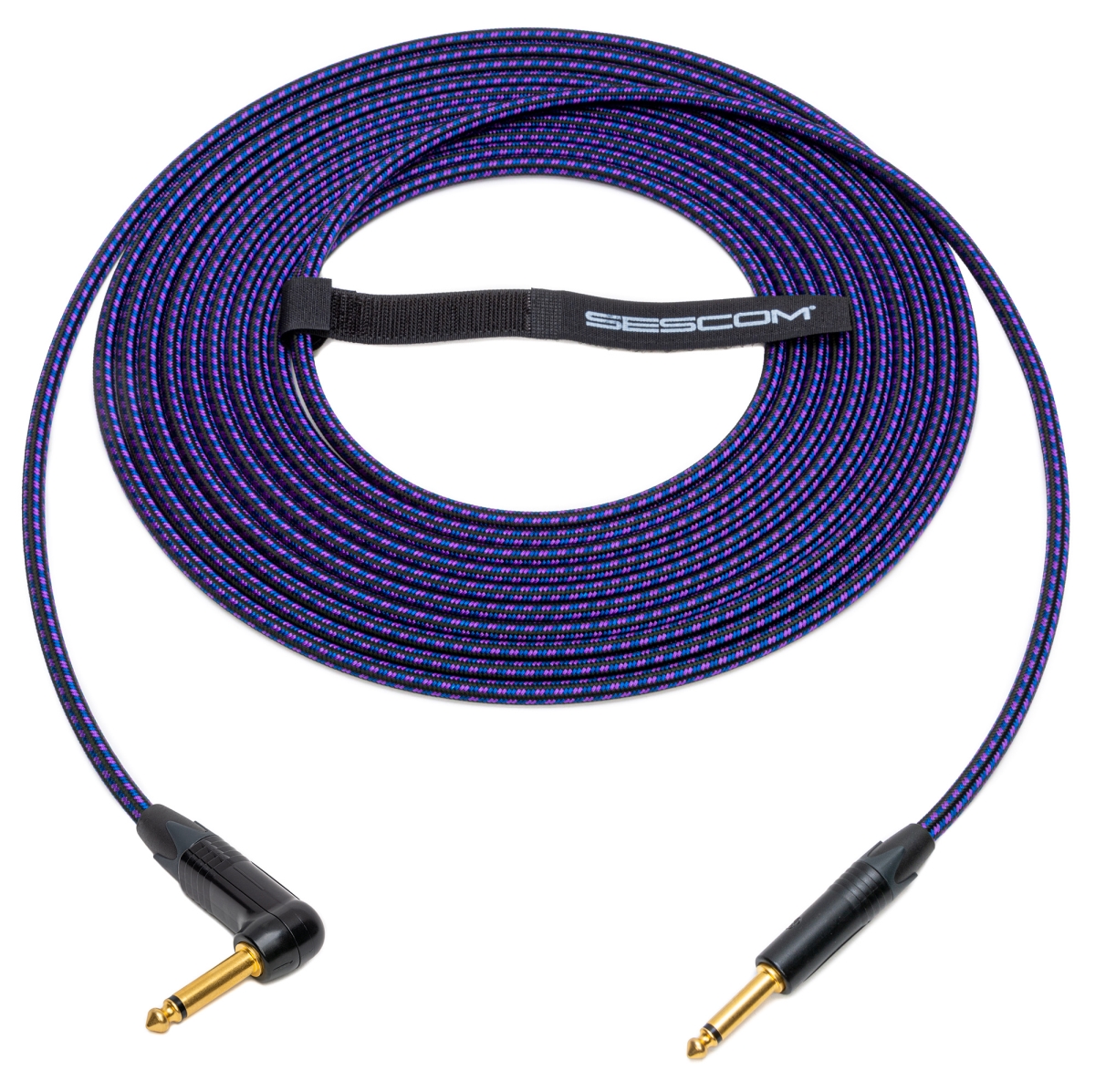 Picture of Sescom OBGCSAS-035 35 ft. Overbraid Instrument Cable with Neutrik RA 0.25 Plug