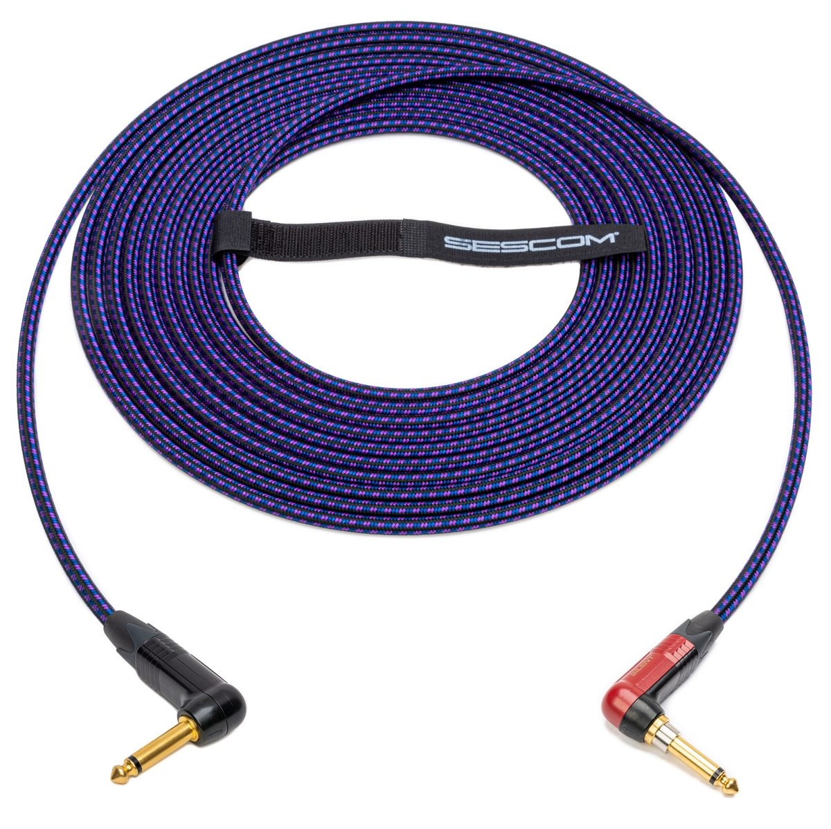 OBGCSASIA-025 25 ft. Overbraid Instrument Cable with Neutrik RA 0.25 Silent Plug