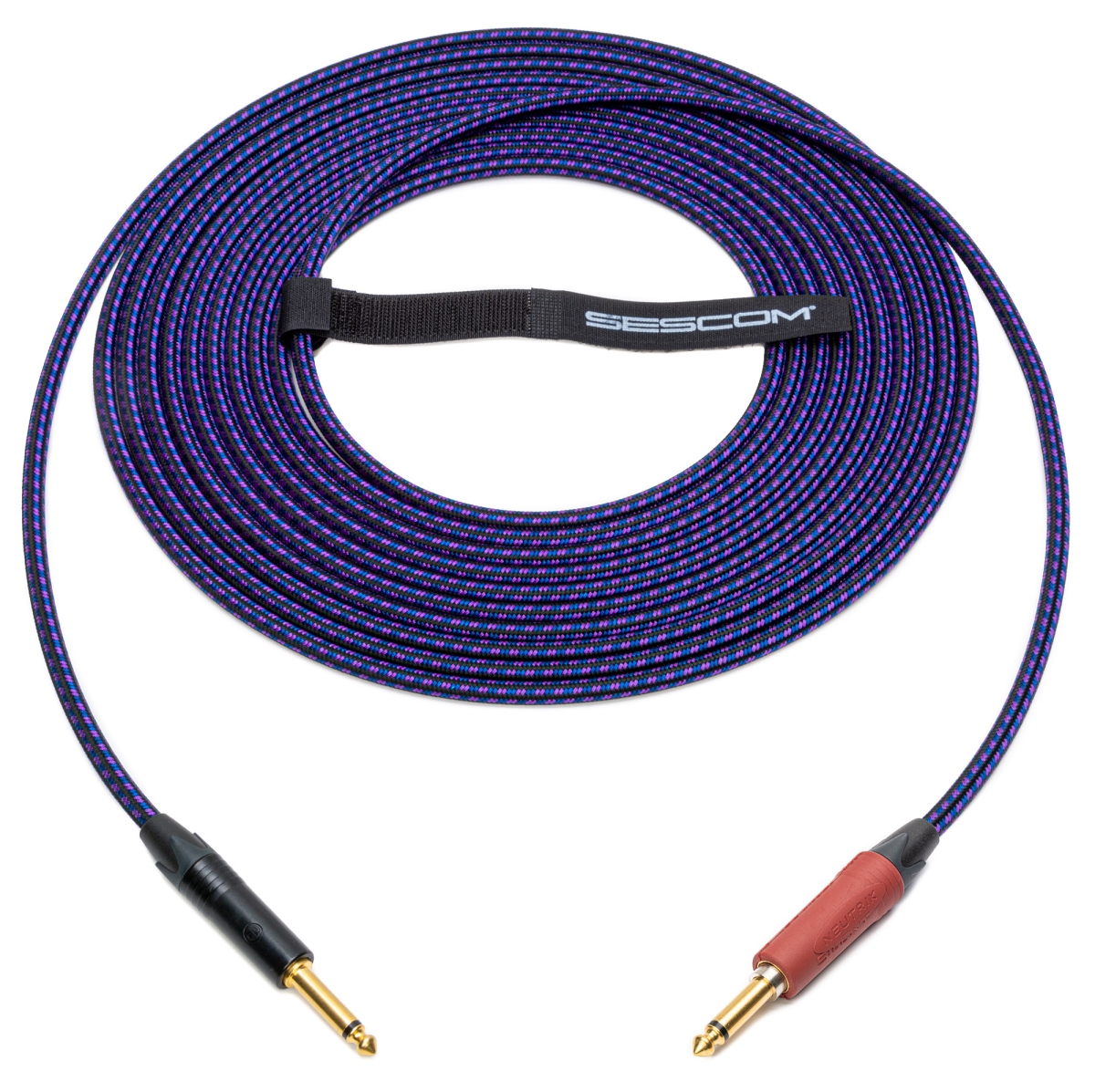 Picture of Sescom OBGCSSI-035 35 ft. Overbraid Instrument Cable with Neutrik 0.25 Silent Plug