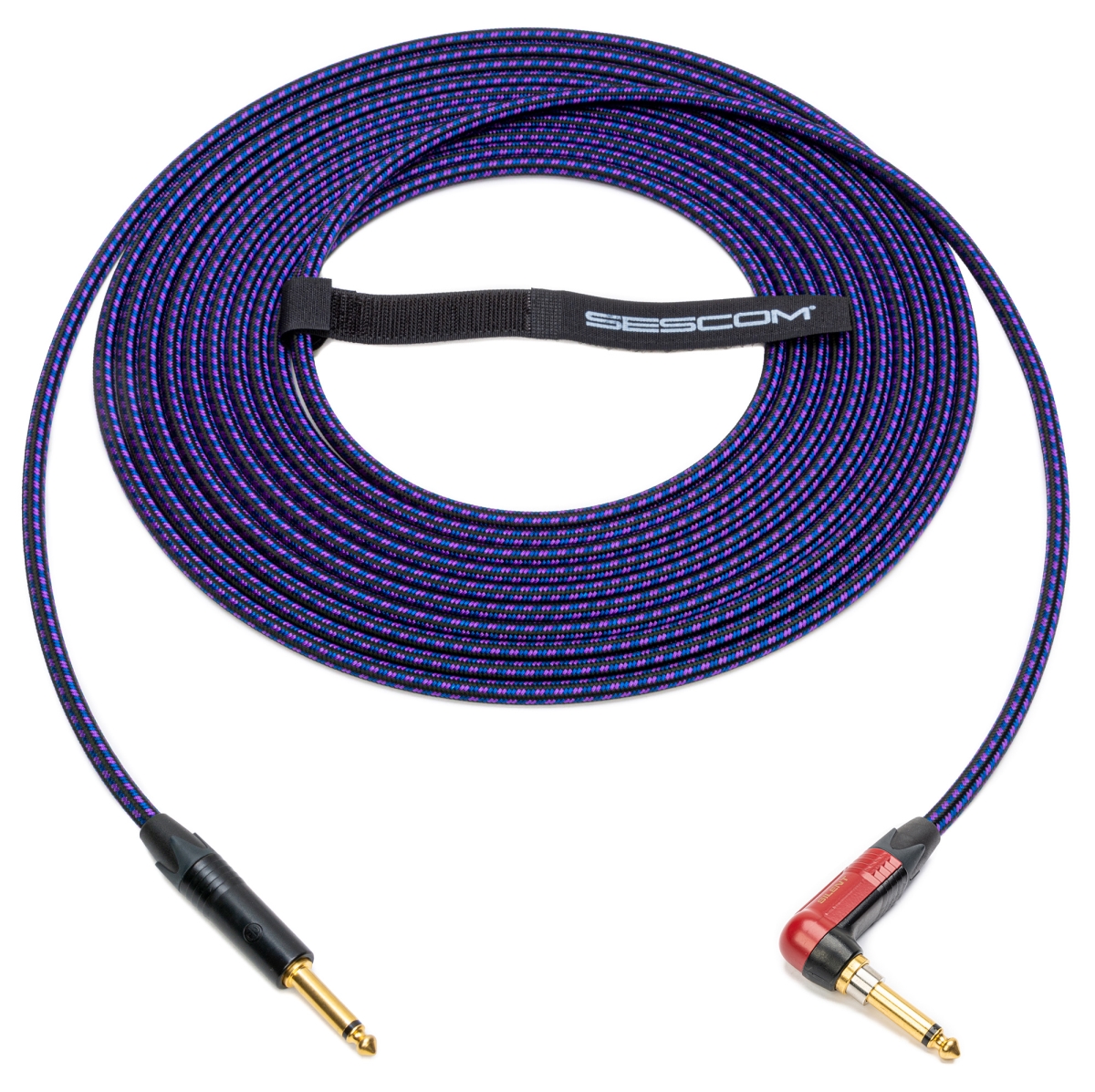 OBGCSSIA-050 50 ft. Overbraid Instrument Cable with Neutrik RA 0.25 Silent Plug