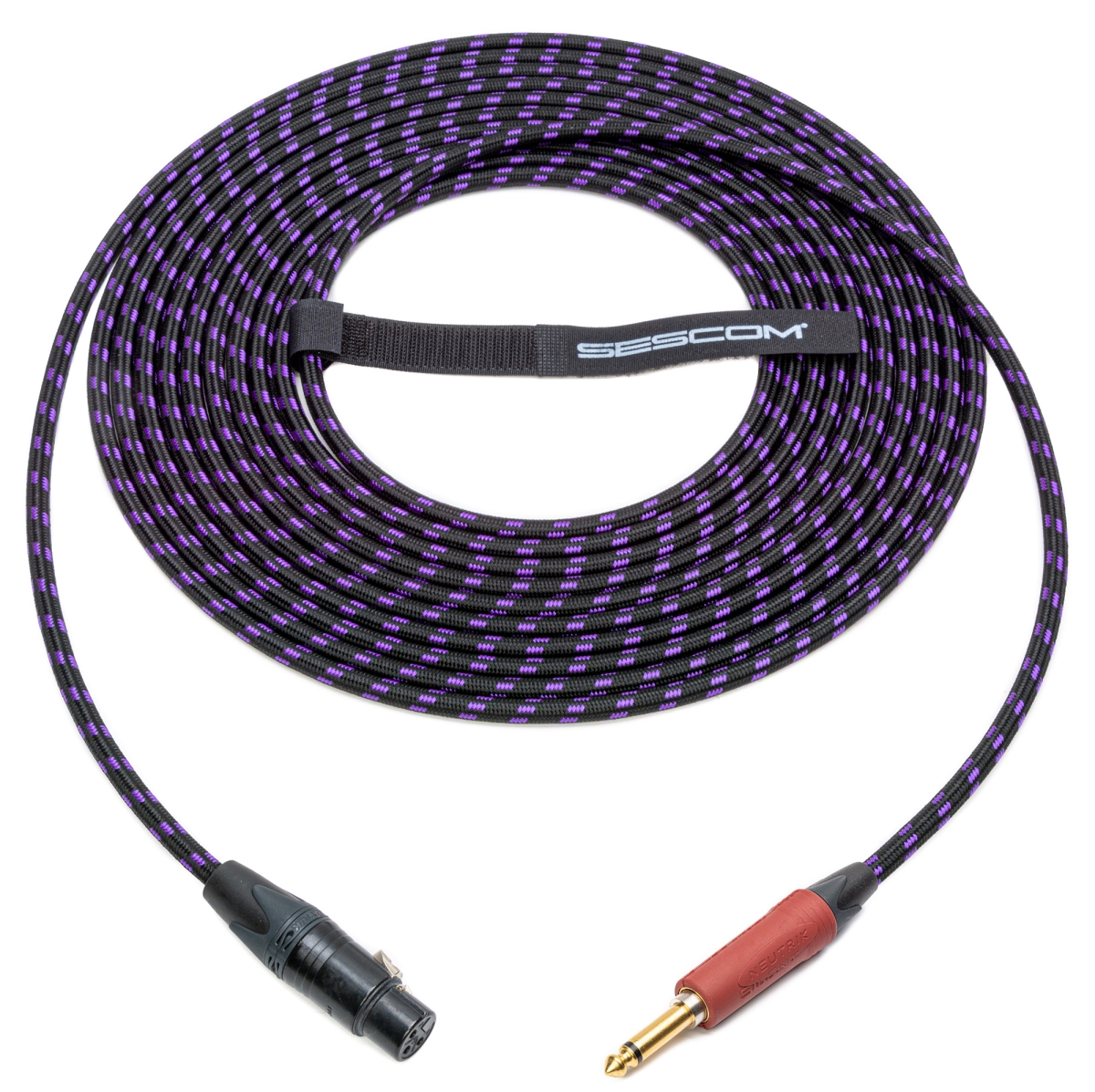 OBSCXJSI-050 50 ft. Nylon Overbraid Mic Cable with Neutrik XLRF & 0.25 Silent Plug