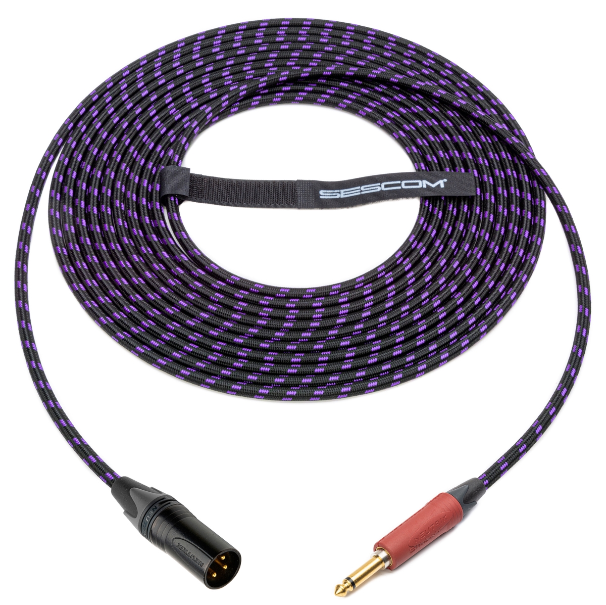 OBSCXSI-035 35 ft. Nylon Overbraid Mic Cable with Neutrik XLR & 0.25 Silent Plug