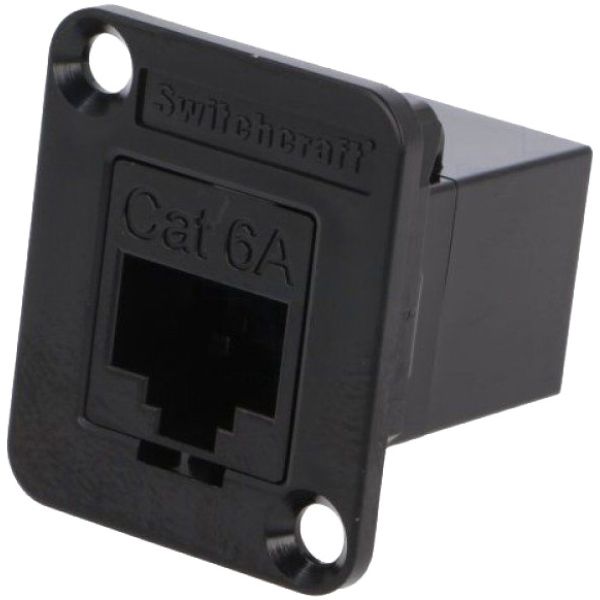 SW-EHRJ45P6A-25 EH Series RJ45 Cat 6A Feedthru Inline Adapter, Unshielded - Pack of 25
