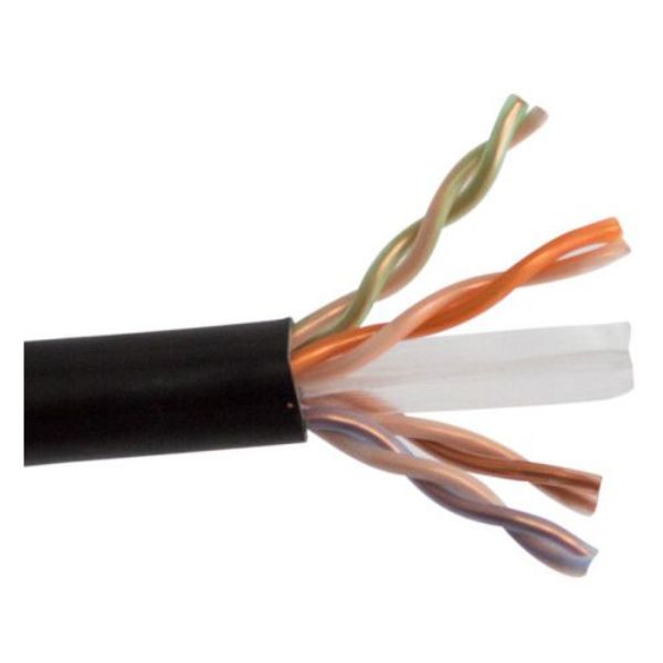 CAT6-P-1000 1000 ft. 500 MHz 23 AWG Reel-in-Box SCP Cat6 Plenum-Enhanced Ethernet Cable, Black