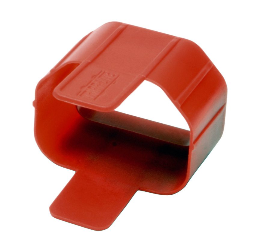 Picture of Tripp Lite TRL-PLC13RD Plug-Lock Inserts Keep C14 Power Cords Solidly Connected to C13 Outlets, Red - Pack of 100
