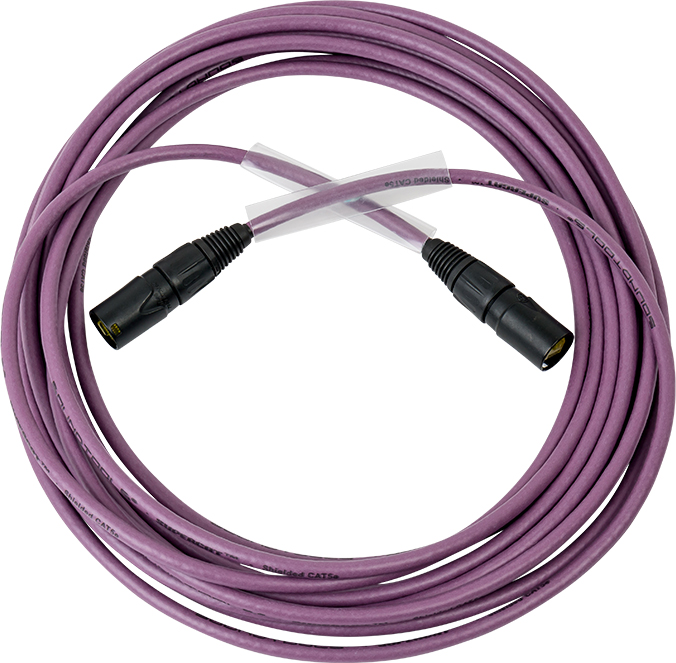 RSS-SC12-7-6 25 ft. & 7.6 m SuperCAT EtherCON to EtherCON CAT5e Cable with Flexible Jacket, Purple
