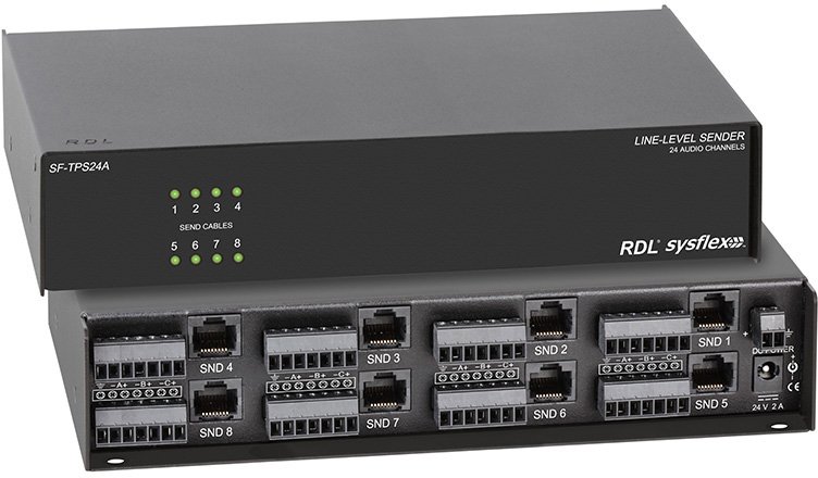 RDL-SF-TPS24A Line-Level Sender - 8 Twisted Pair format-A Output