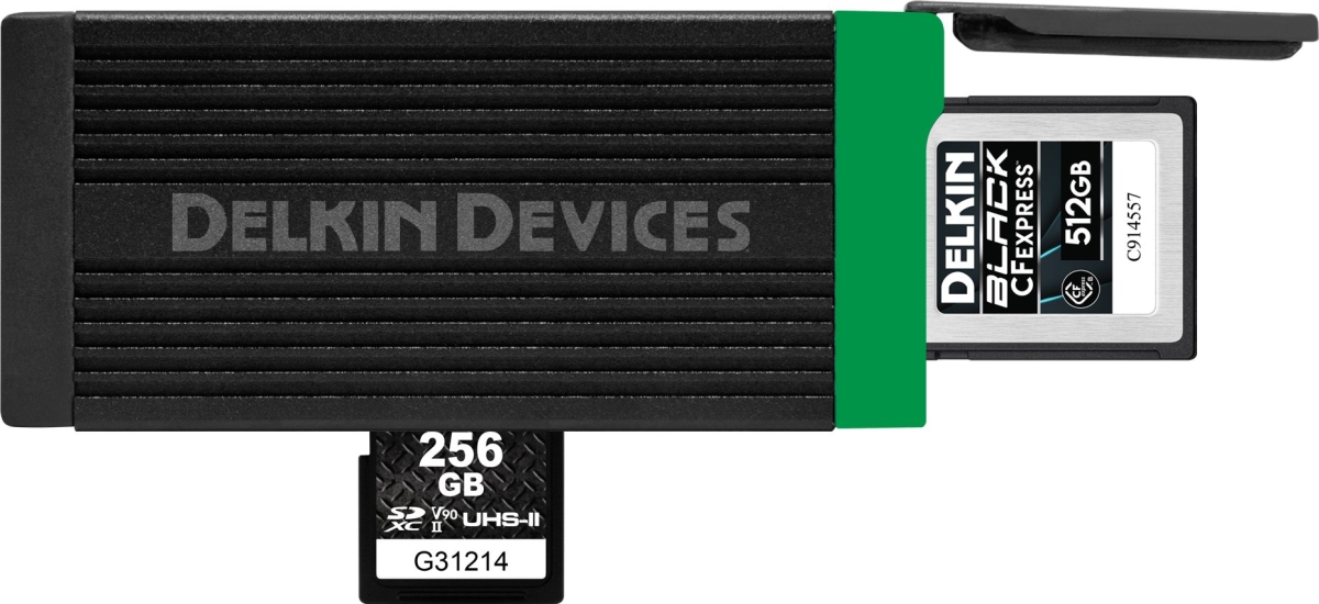 Picture of Delkin Devices DELK-DDREADER-56 DDREADER-56 USB 3.2 CFexpress Type B Card, SD UHS-II Memory Card Reader