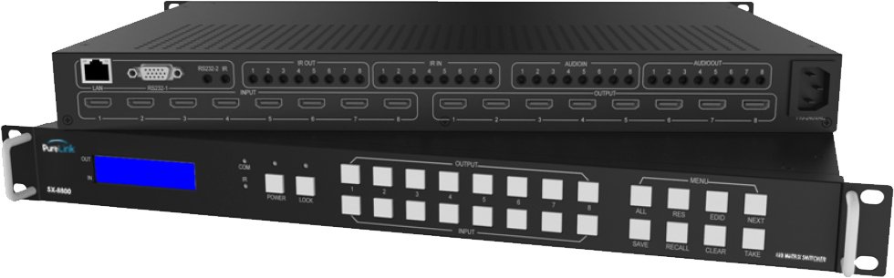 Picture of Purelink PLK-SX-8800 8 x 8 HDMI 2.0 HDCP 2.2 Integrated Seamless Matrix Switcher with Scaling