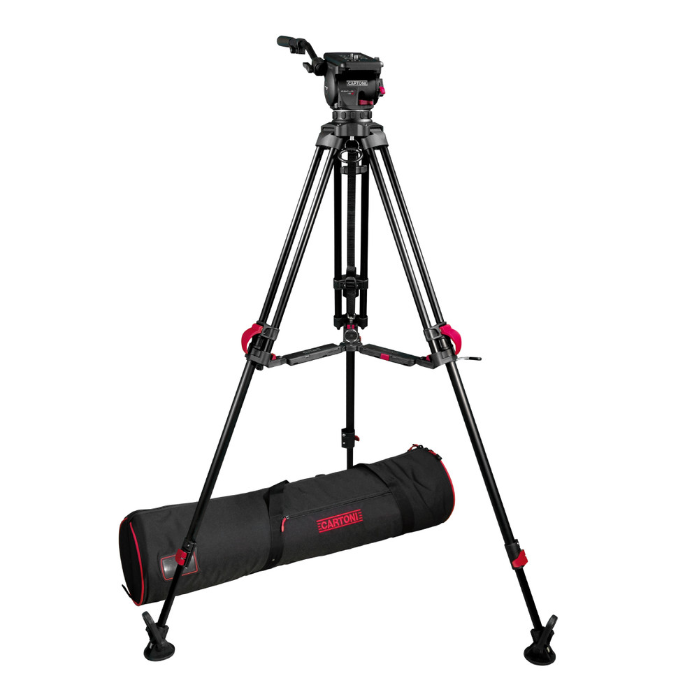 Picture of Cartoni CAR-KF12-RLM Focus 12 Head 2 Stage Red Lock Tripod System