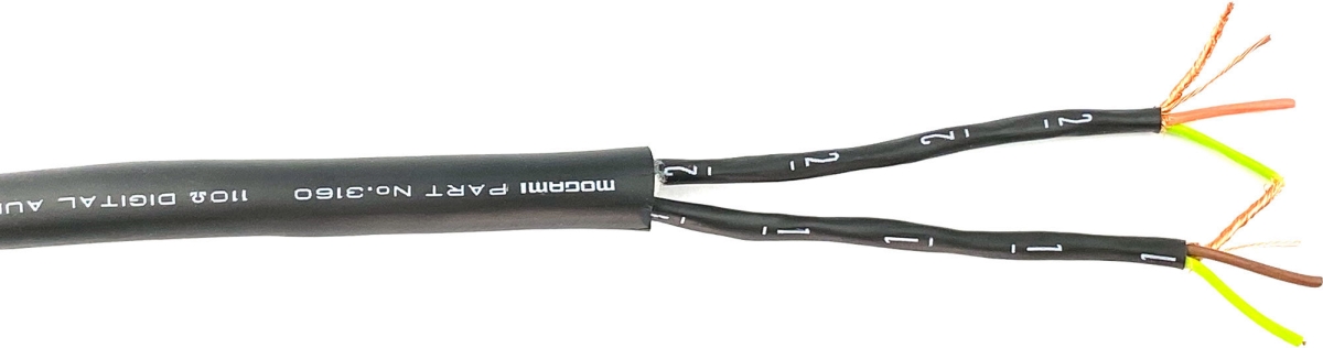 MGW316000C 328 ft Roll AES  EBU 2Pair Digital Audio Cable44 Black