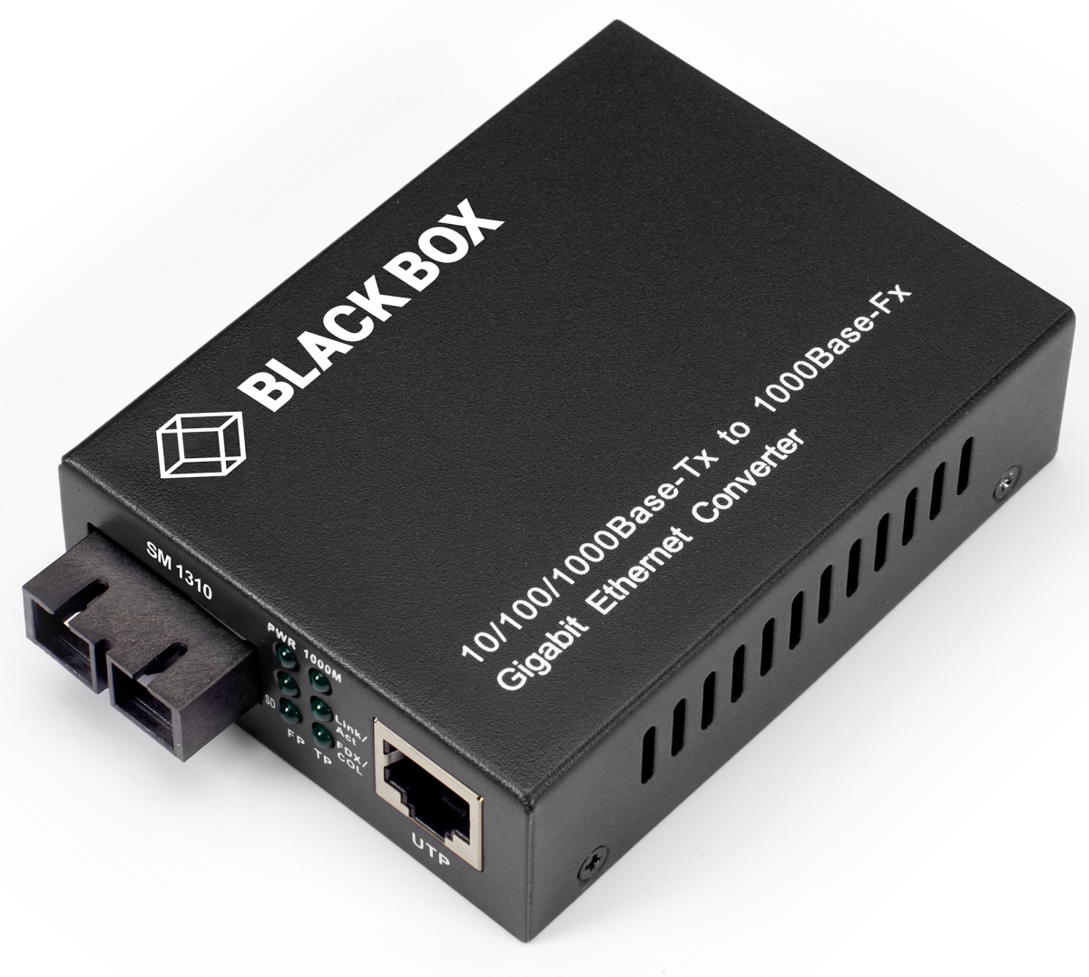 Picture of Black Box BBX-LGC212A Networking Gigabit Ethernet Media Converter with 10-100-1000Mbps Copper To 1000-Mbps Singlemode 1310nm-SC