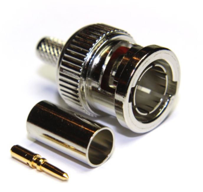COA-10005B36EF1 75 Ohm BNC High Definition Crimp Plug for Belden 1855A - Pack of 100