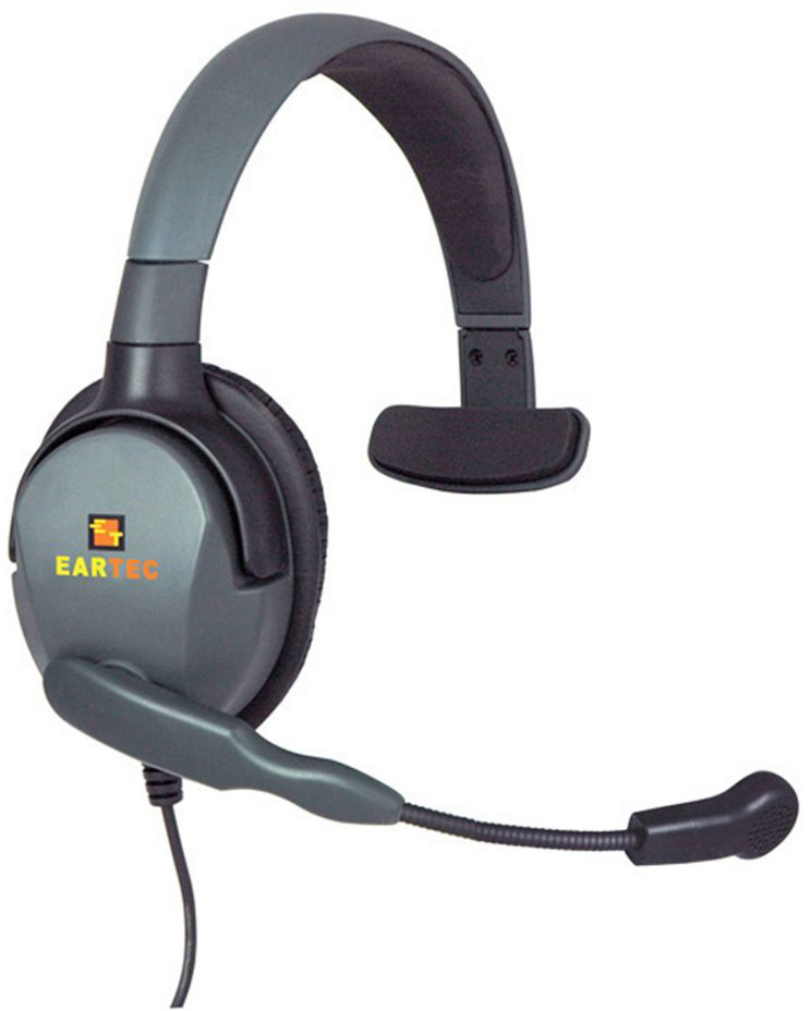 Picture of Eartec EAR-MXKW4GSIL Max4G Single Ear Wired Intercom Headset with Inline Push To Talk