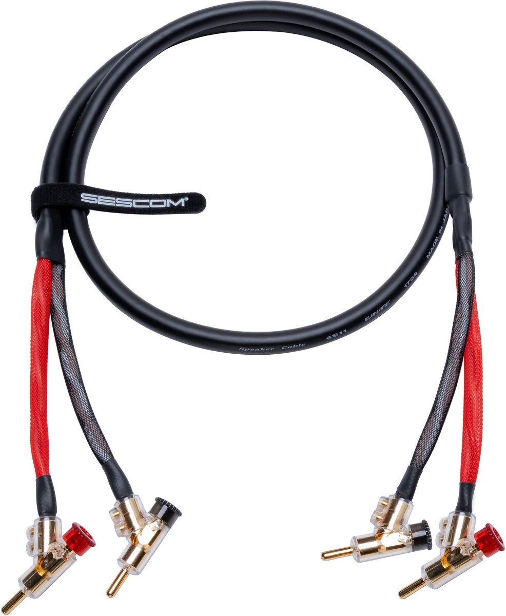 SC4S11E2E2010 10 ft Audiophile Speaker Cable Canare 4S11 Banana Plug to Banana Plug