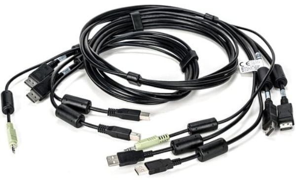 AVOC-CBL0108 6 ft. 2X Displayport, 2X Usb, 1X Audio KVM Cable